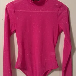 Sparkly Pink Long Sleeve Bodysuit